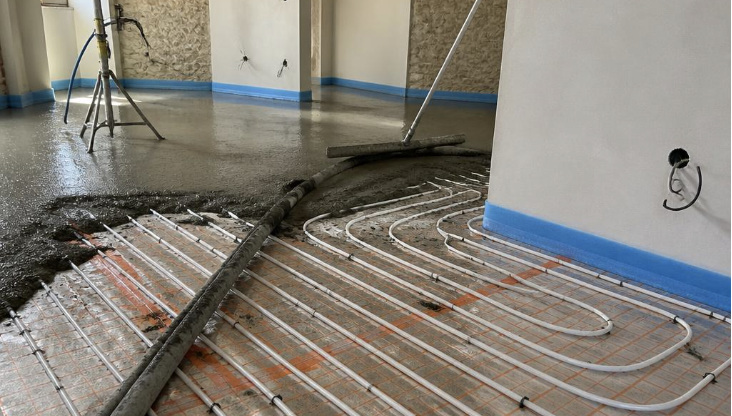 Plancher chauffant installé par Promex